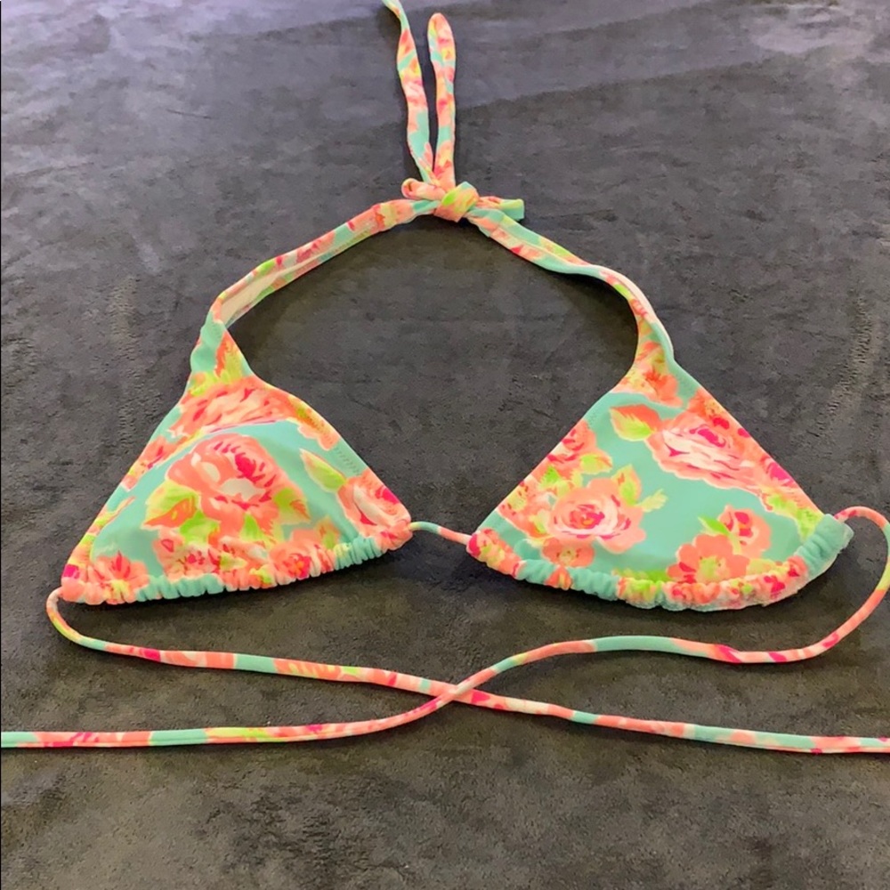 Victoria’s Secret Pink Neon rosette bikini top